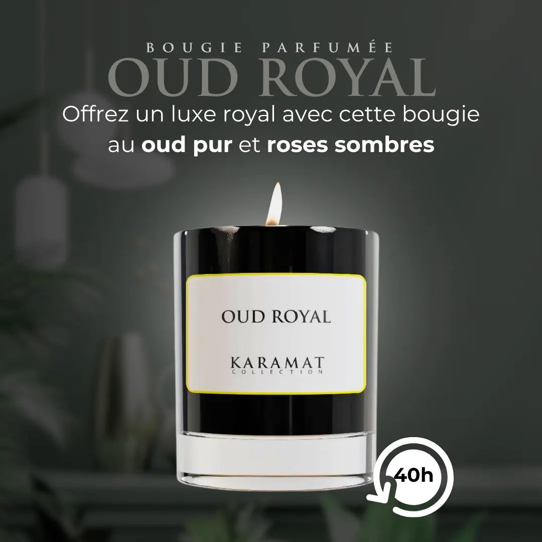 bougie parfumée Oud Royal – Majesté Orientale