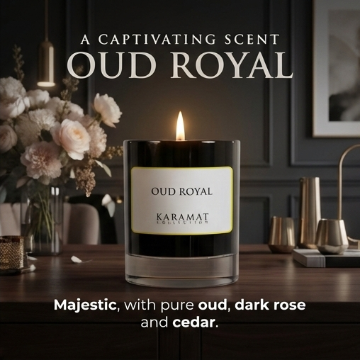 bougie parfumée Oud Royal – Majesté Orientale