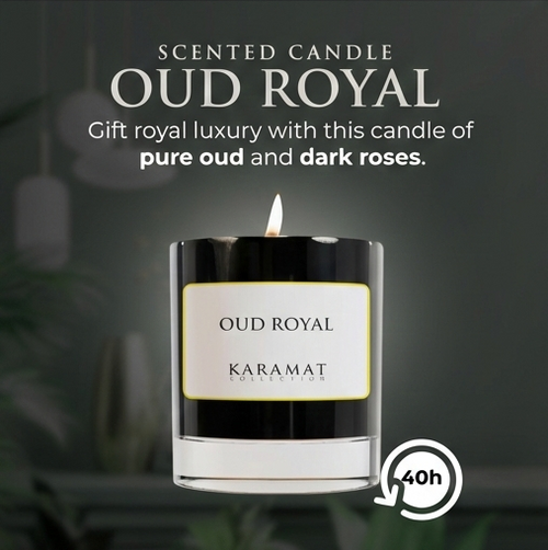 bougie parfumée Oud Royal – Majesté Orientale