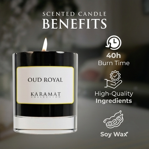 bougie parfumée Oud Royal – Majesté Orientale